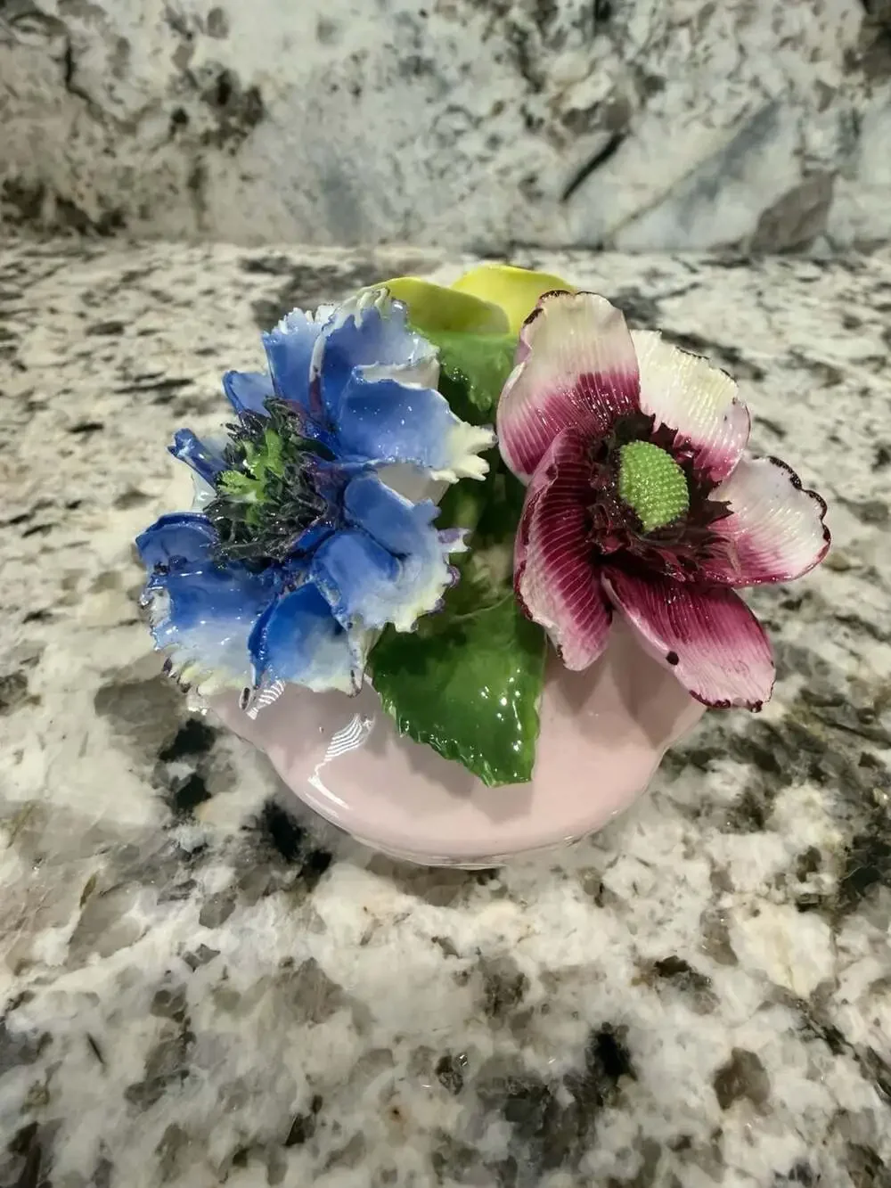 Regal Bone China Floral Arrangement in Footed Vase